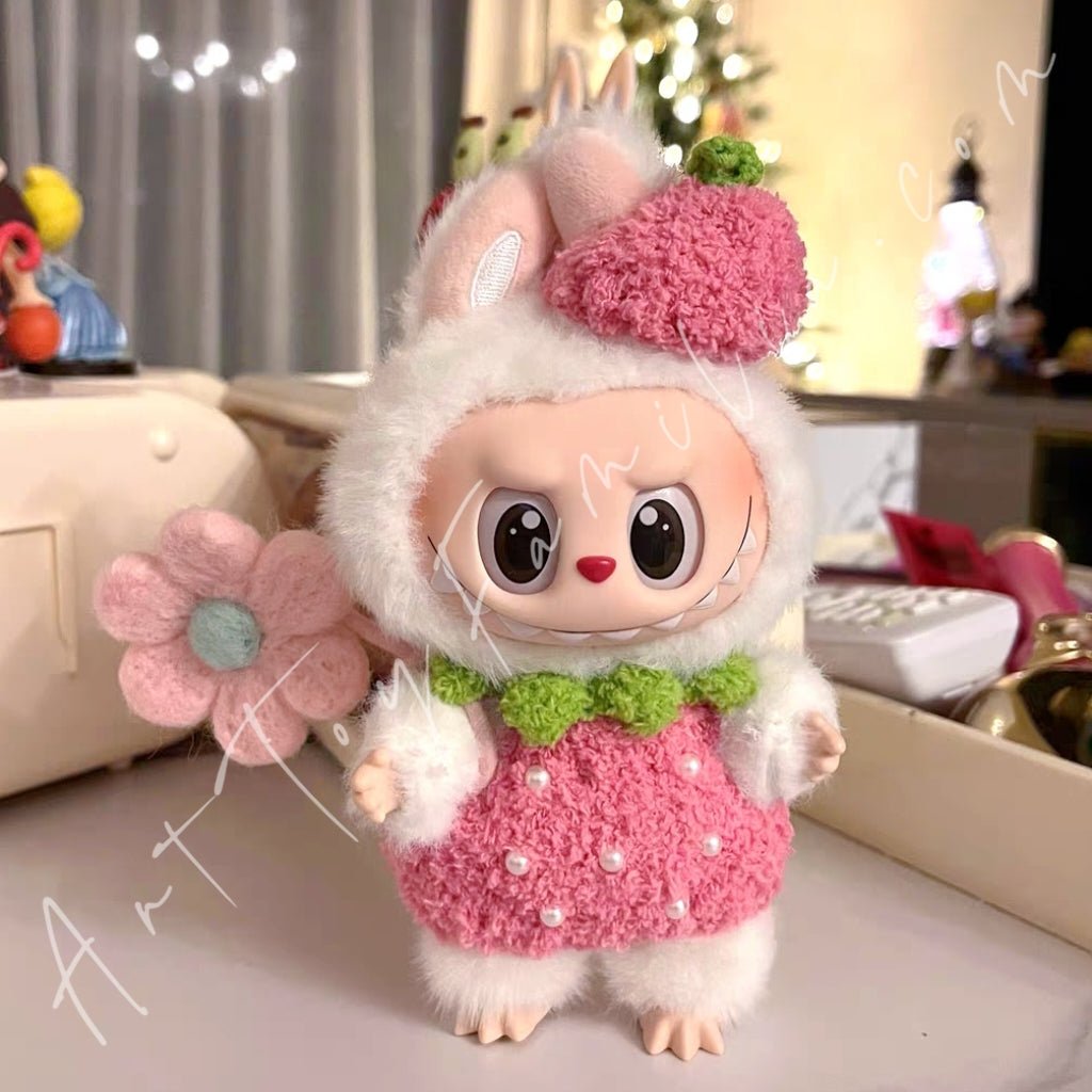 Labubu Doll Cloth Blossom StrawBerry Delight Set – Art Toy Familia