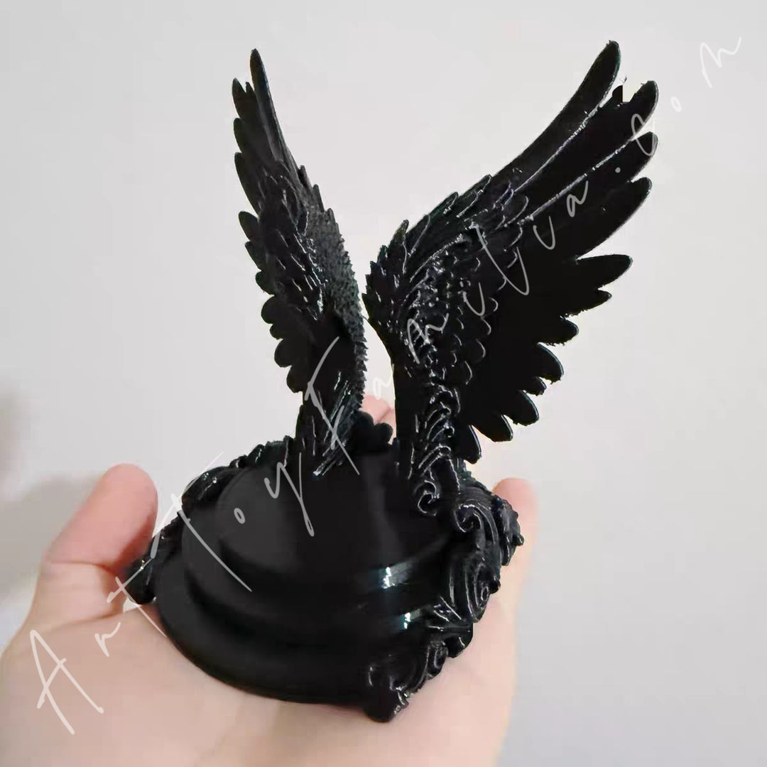 Doll Cloth Angel Wings Scene Prop Black