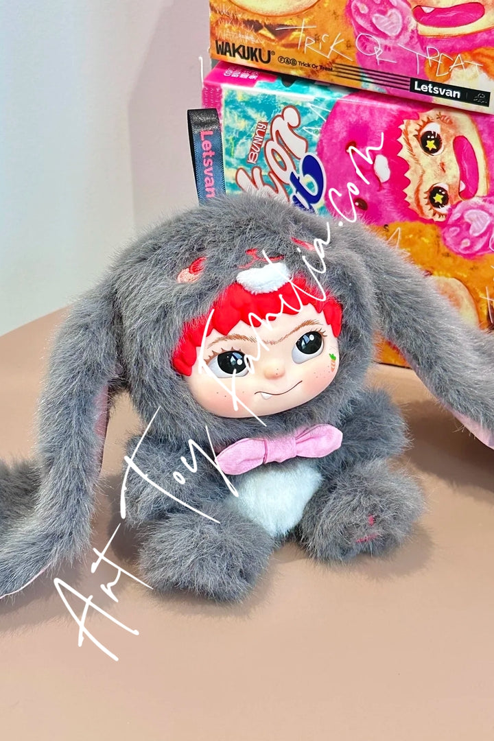 Letsvan Wakuku Fox & Bunny Trick Or Treat Series Plush Doll Cool Bunny