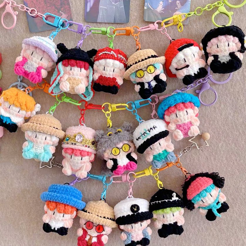 Bigbang G-Dragon Crochet Doll Keychain, Kpop Handmade Chibi