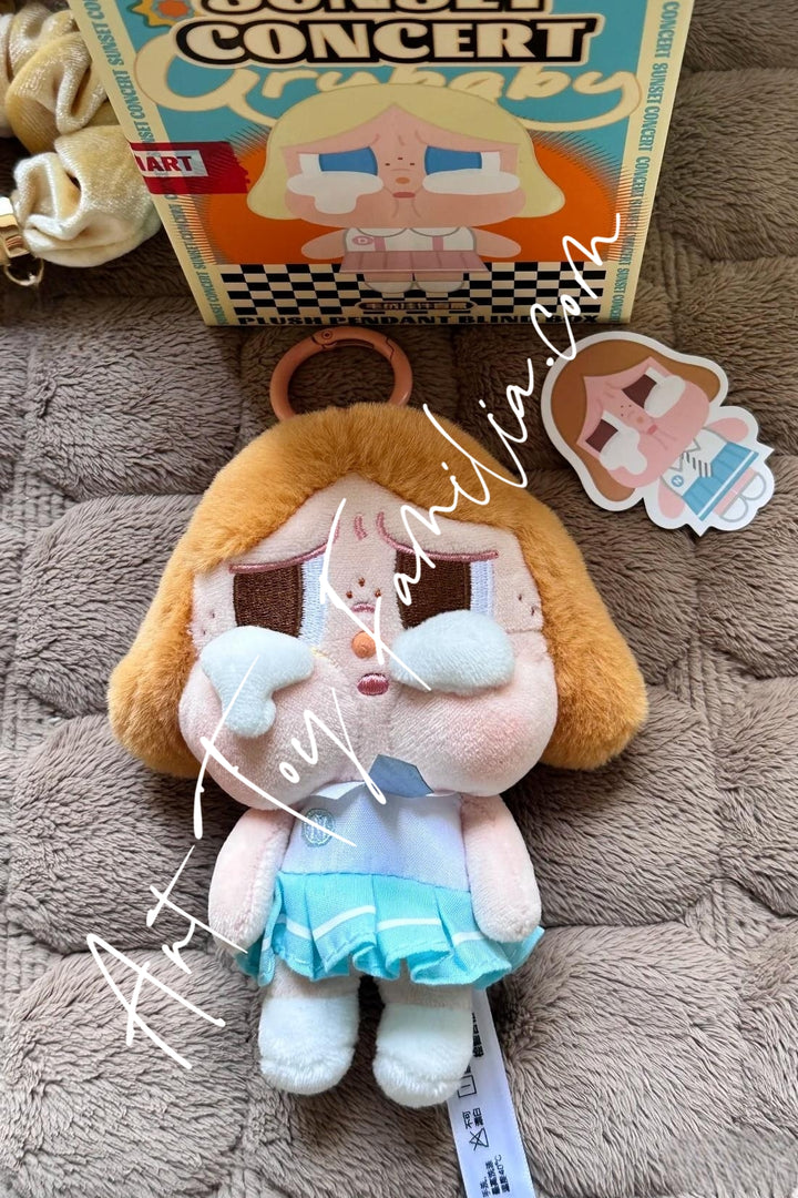 Popmart Crybaby Sunset Concert Series-Plush Pendant Beige Blue