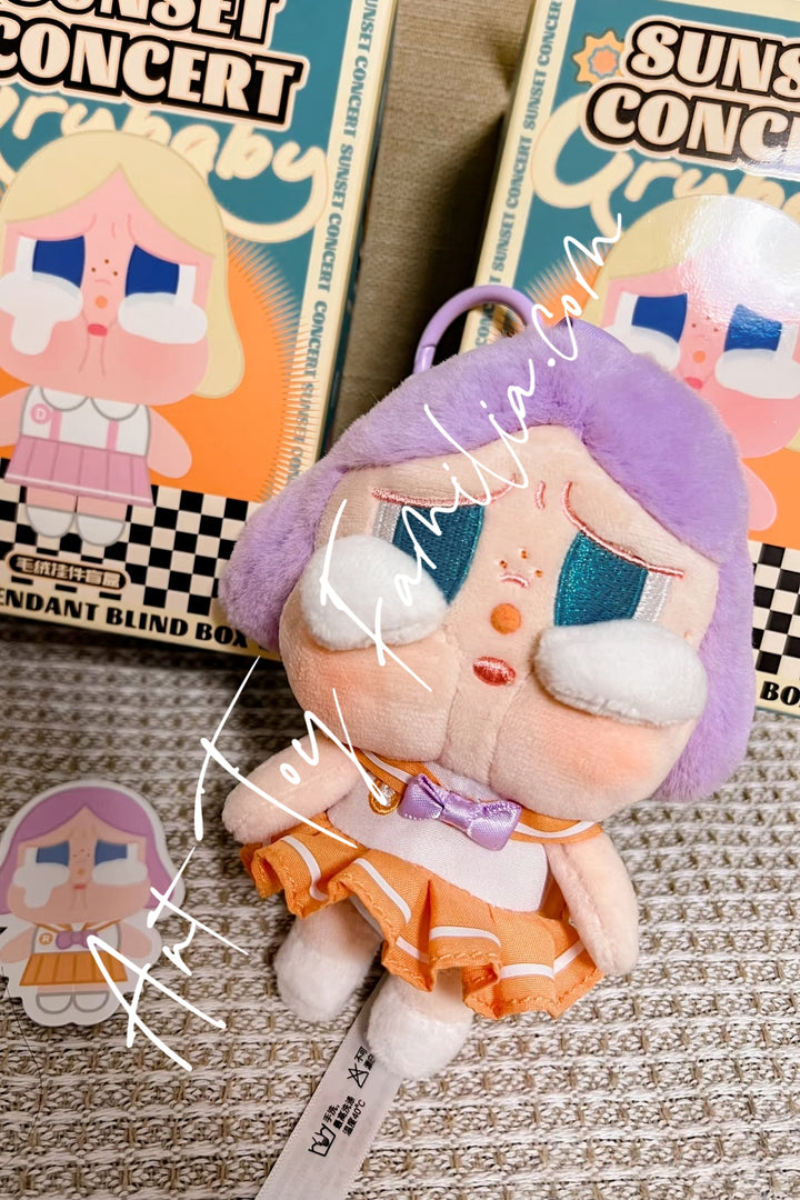 Popmart Crybaby Sunset Concert Series-Plush Pendant Bright Orange
