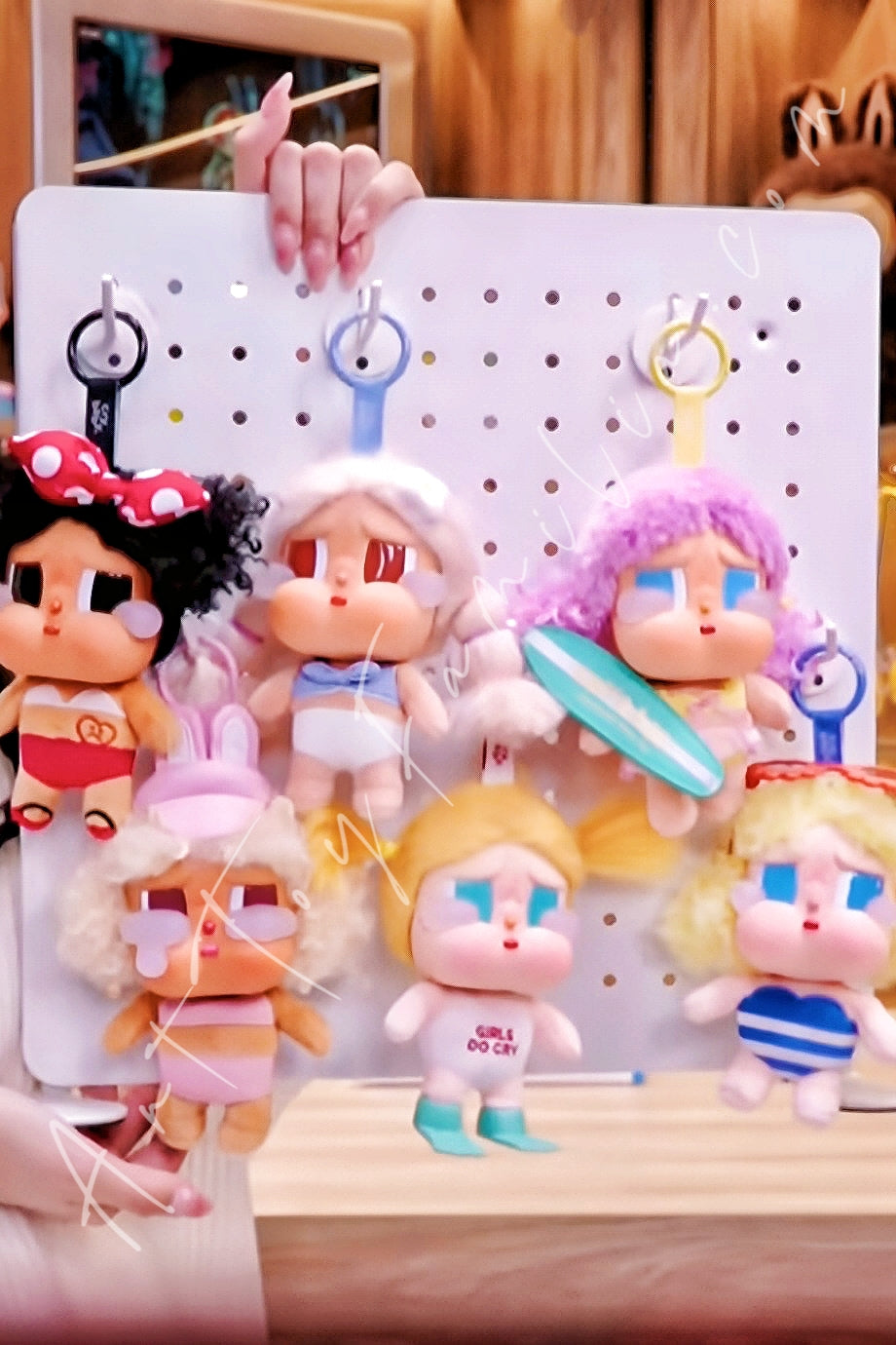 Popmart Crybaby Vacation Mode On Series Vinyl Plush Pendant Sealed Fullset