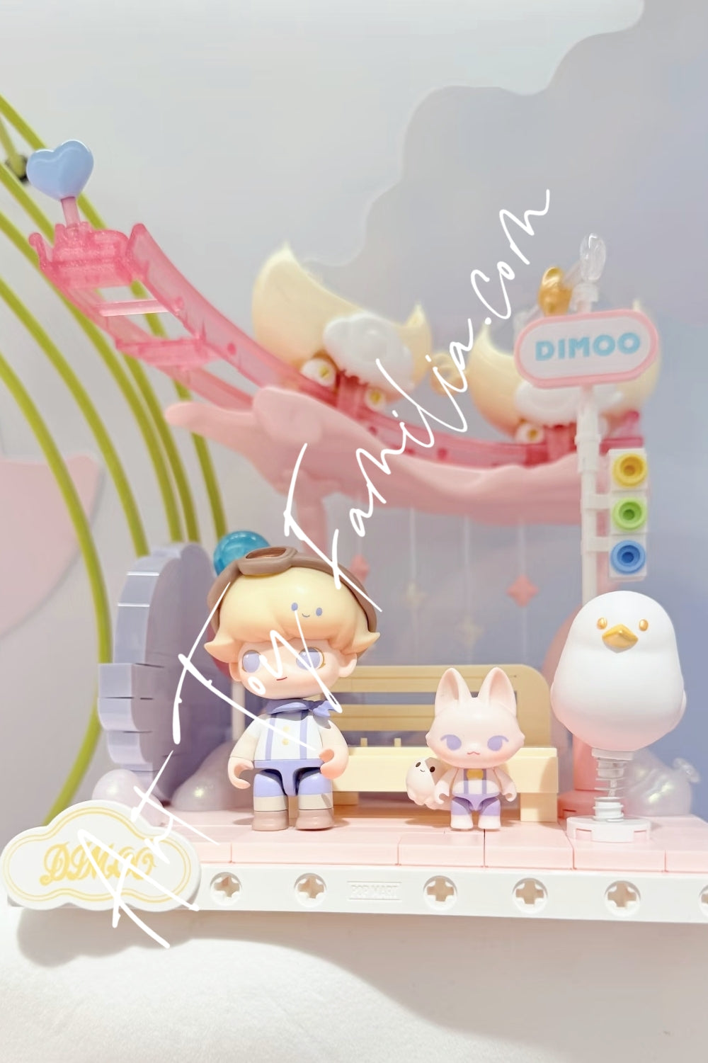 Popmart Dimoo Dream Melody Series Blocks Figurine Crescent Moon Racer