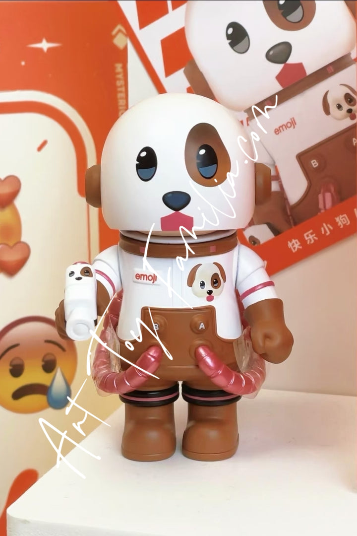 Popmart MEGA Space Molly 100% × emoji Series Happy Puppy