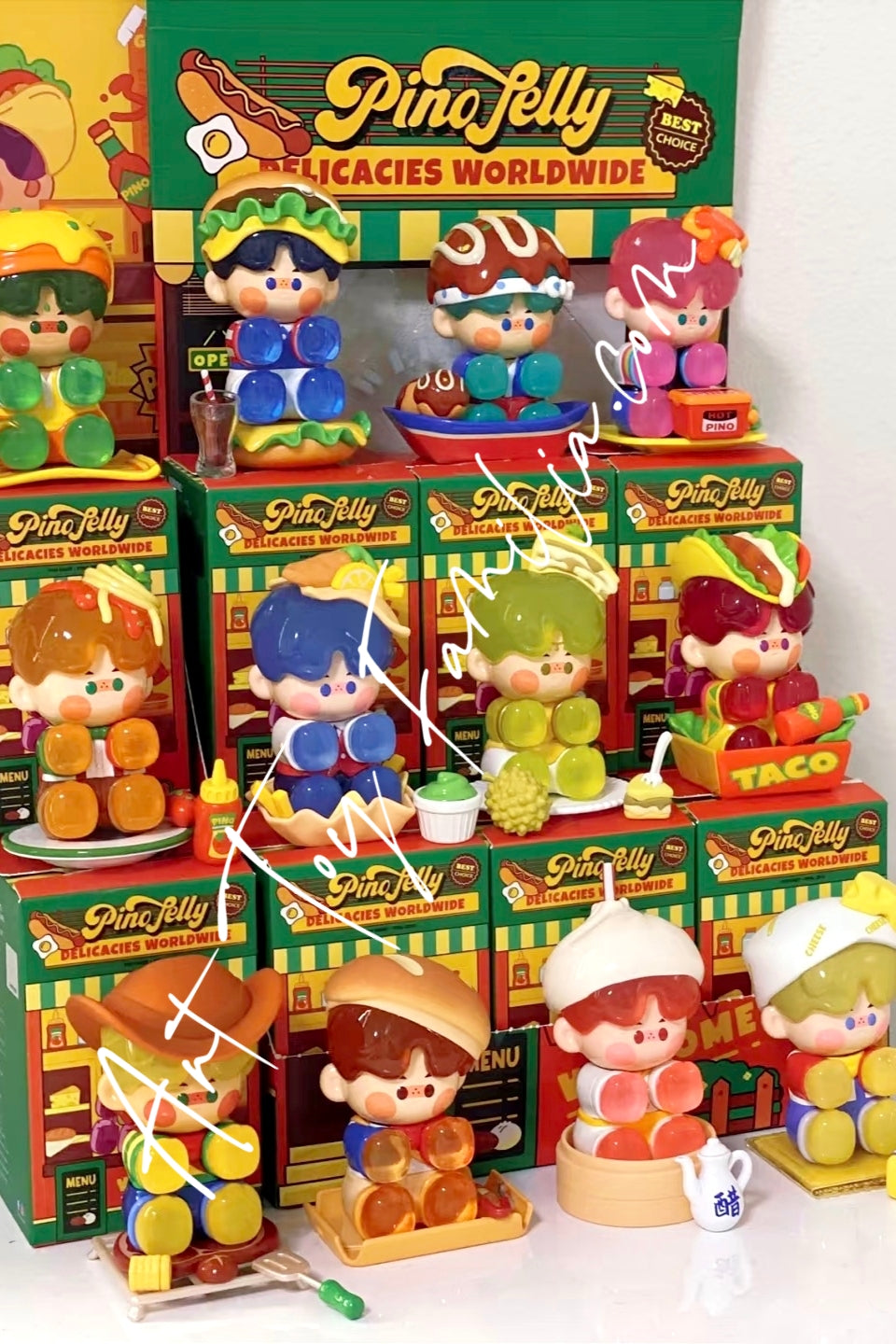 Popmart Pino Jelly Delicacies Worldwide Series Full Set
