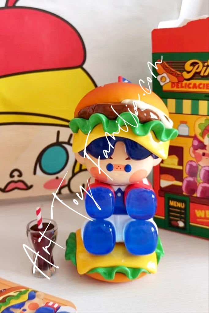 Popmart Pino Jelly Delicacies Worldwide Series Mr. Burger