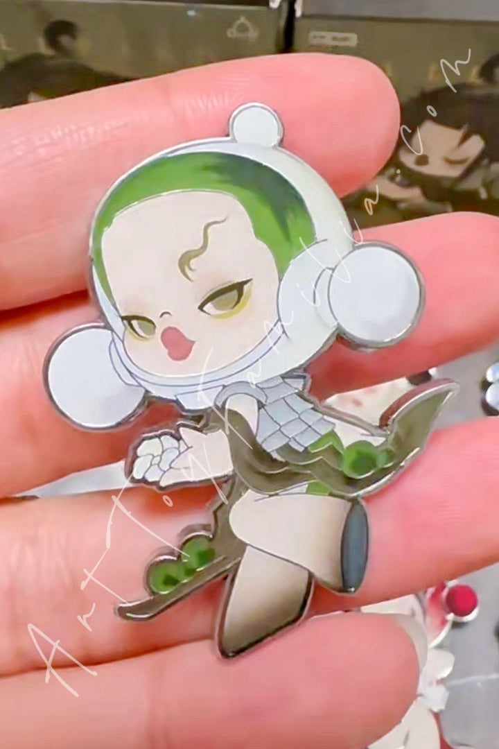 Popmart Skullpanda The Ink PlumBlossom Series Badge The Moss