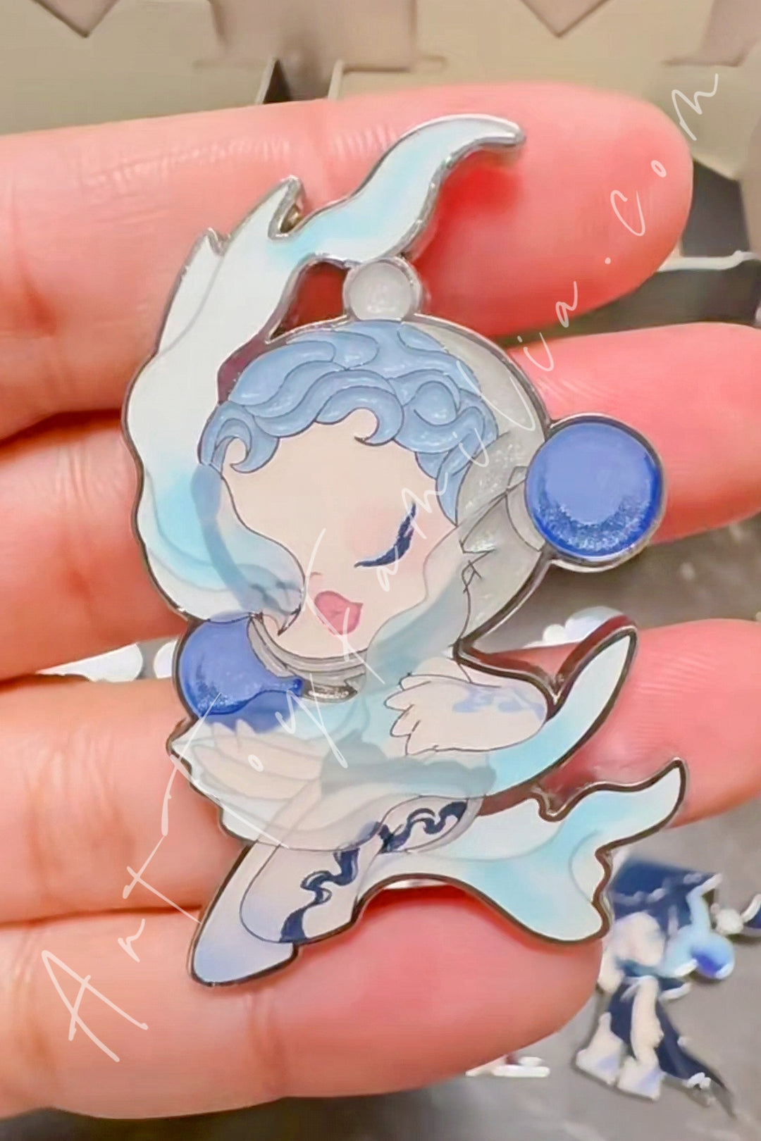 Popmart Skullpanda The Ink PlumBlossom Series Badge The Wind