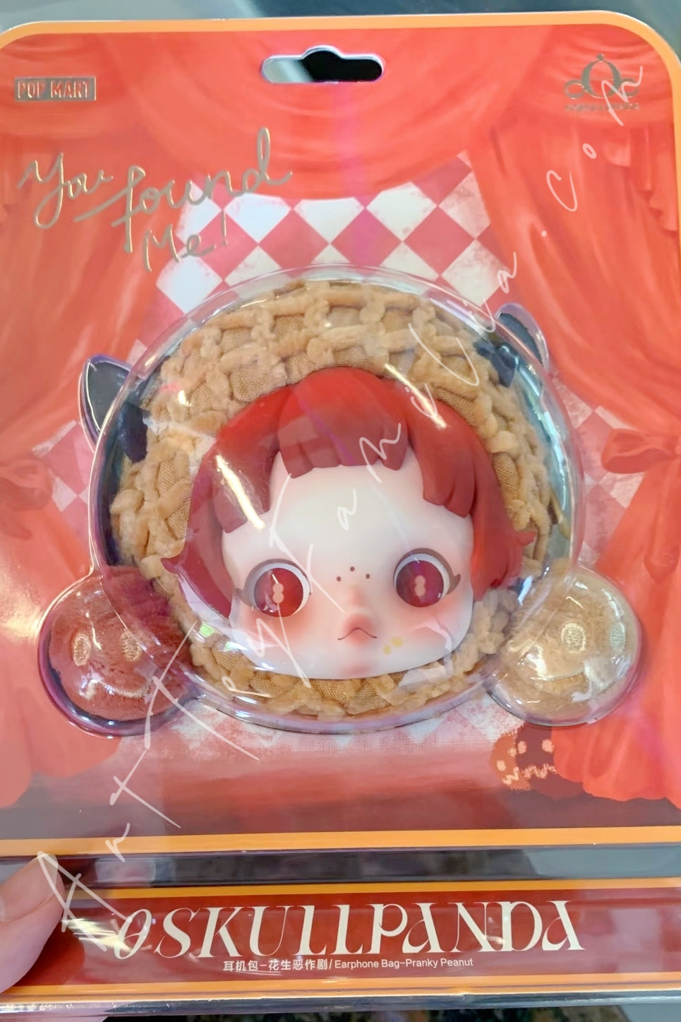 Popmart Skullpanda You Found Me Series Earphone Bag Pranky Peanut