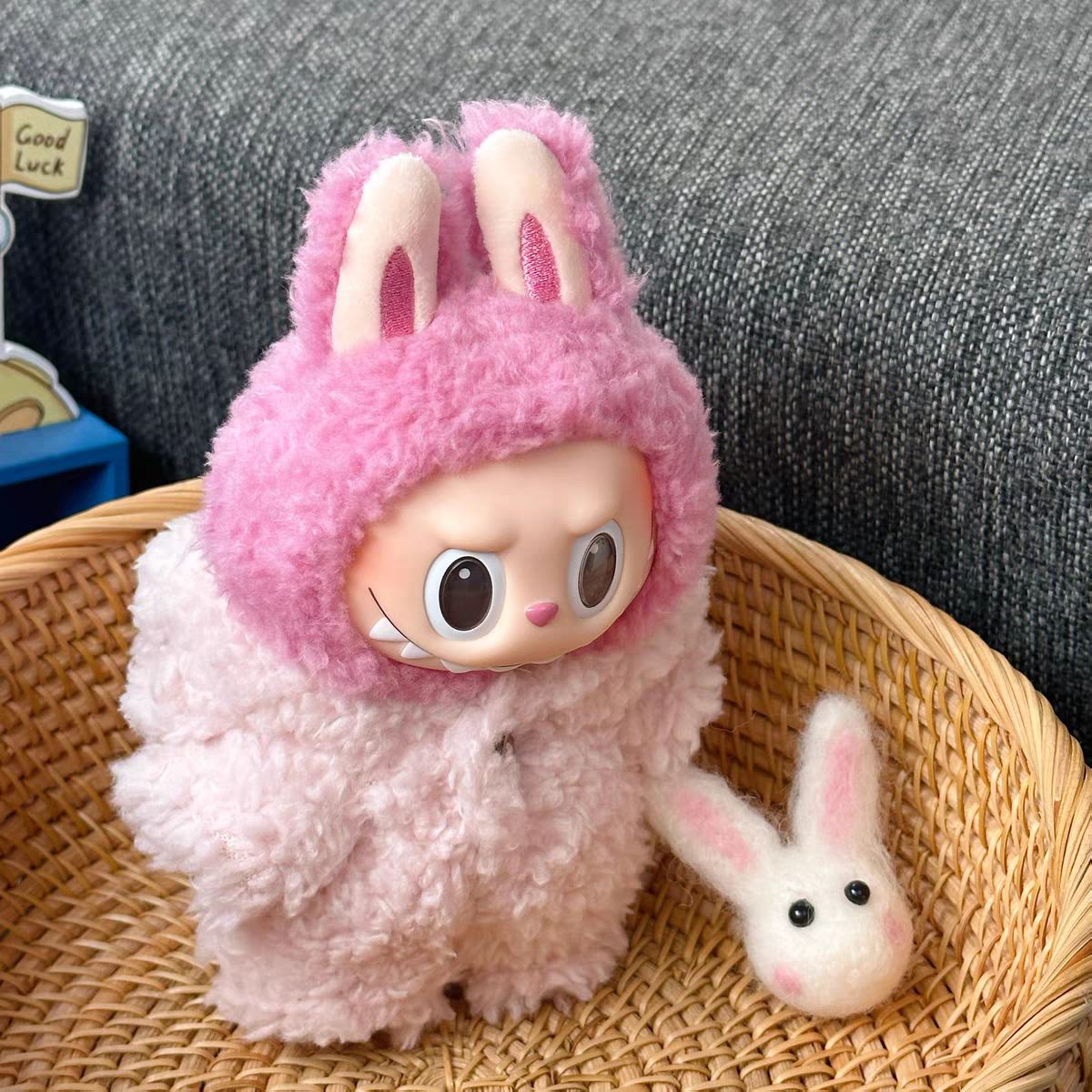 The Monsters Labubu Cloth Baby Bunny Plush Jumpsuit 3