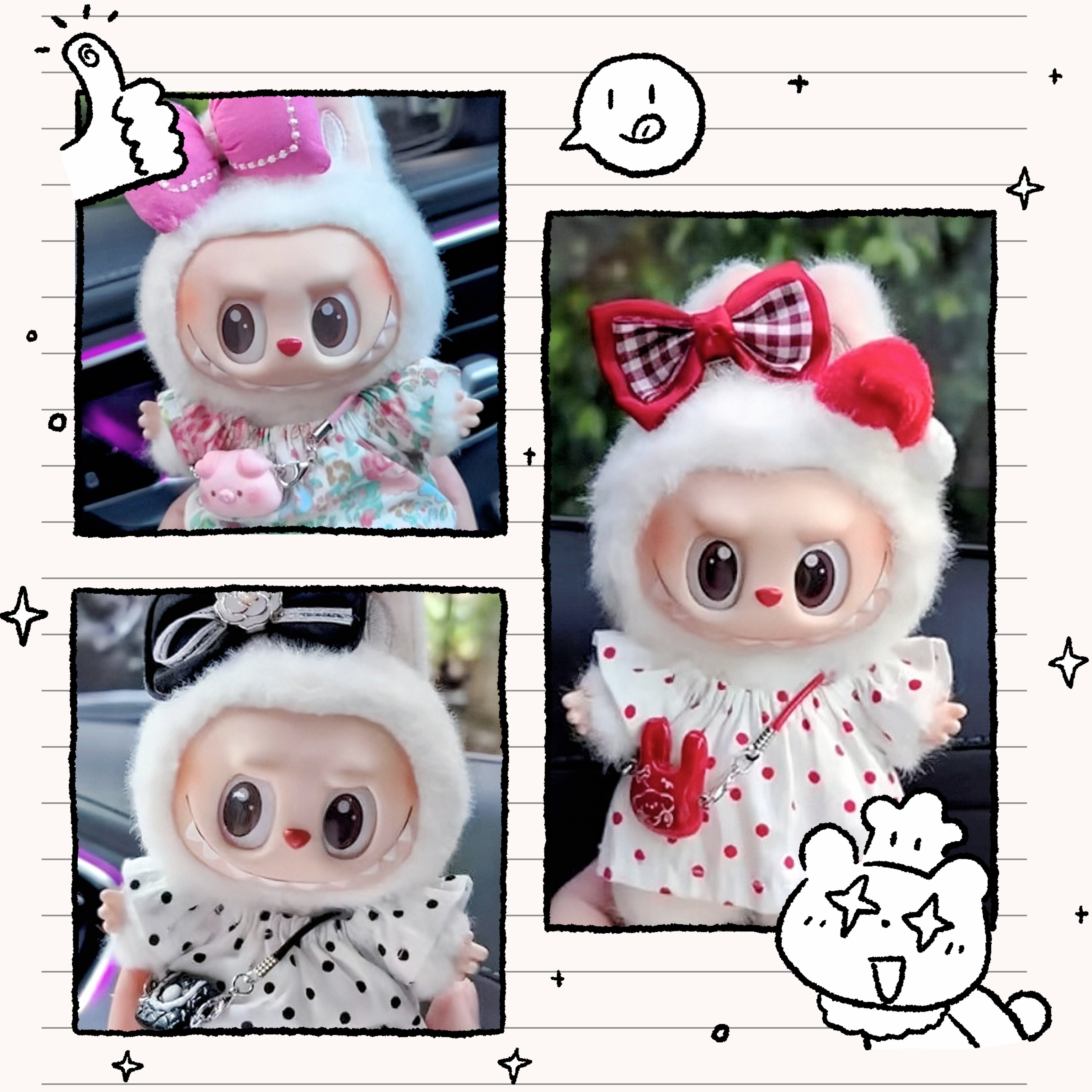 The Monsters Labubu Cloth Grace & Glee Ensemble - 078 – Art