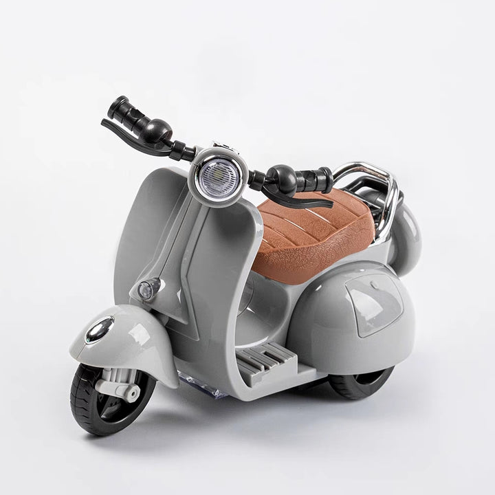 The Monsters Labubu Cloth Playable Toy Motorcycle Gray