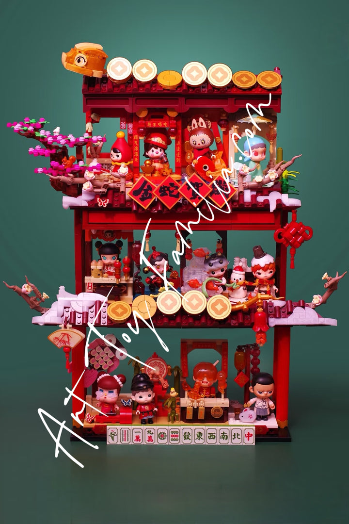 wealthy snakes new year celebration fortunate hand series block figures 金蛇贺岁 新年好牌系列 PUCKY Paper Cutting Fair   PUCKY 剪纸集