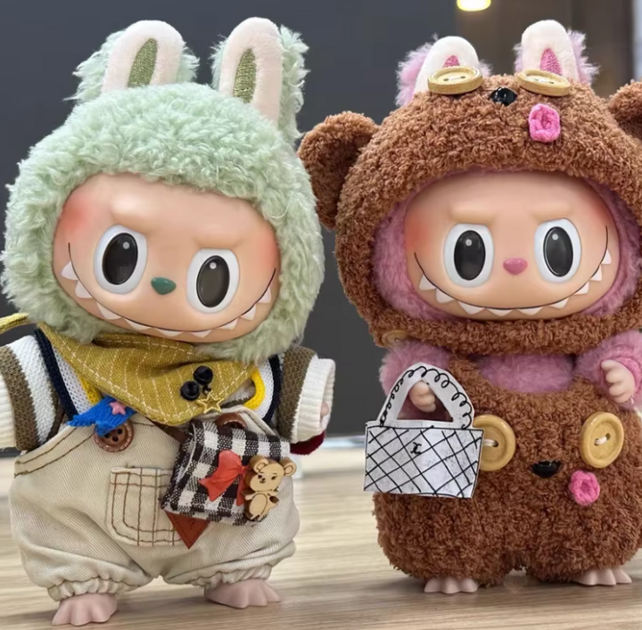 one random labubu cloth clothing only not the exact one in the image macaron cloth   standing pose