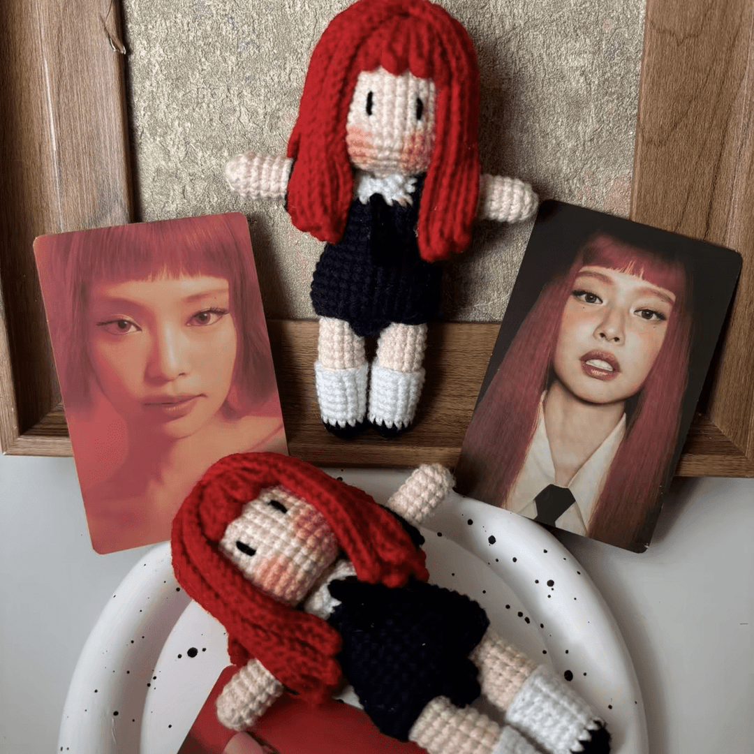 Handmade kpop chibi crochet dolls