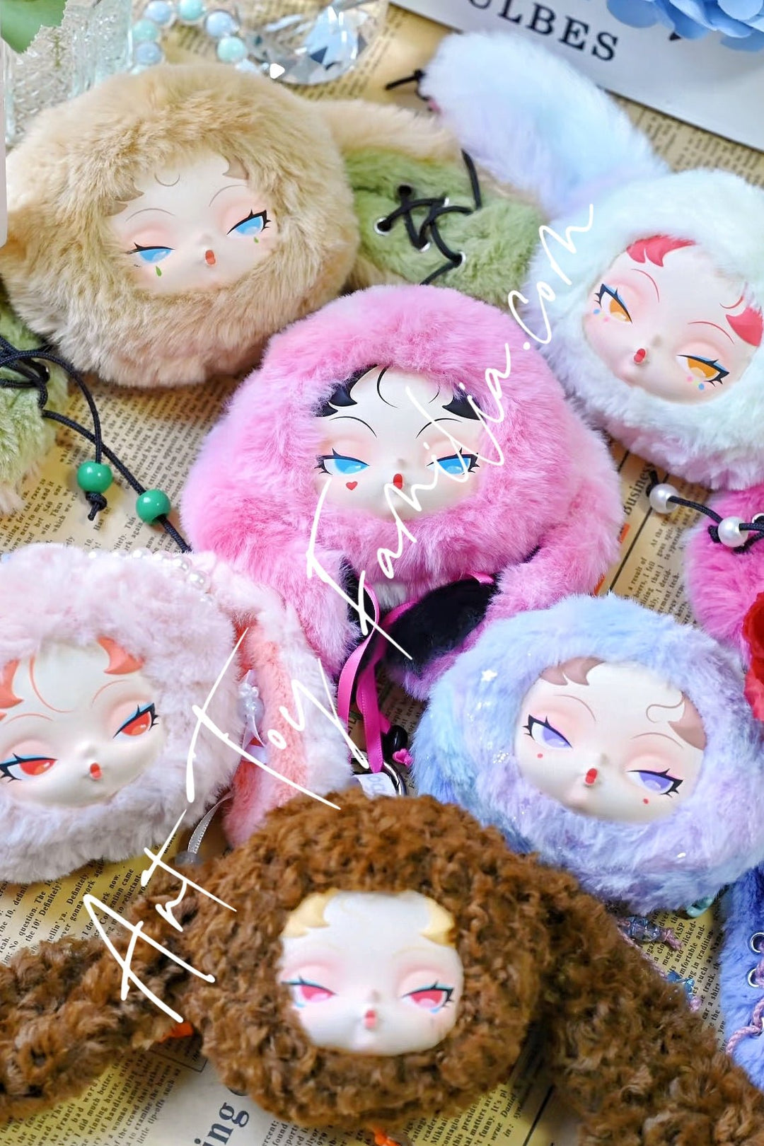 Dodo Nami Twinkle Bunny series plush pendants full set