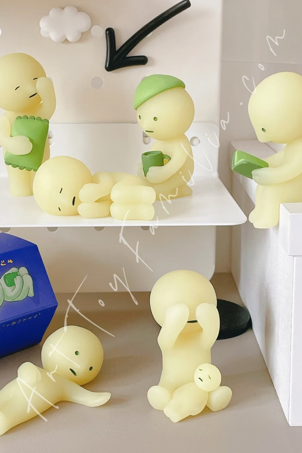 Smiski Bed series glow-in-the-dark figures