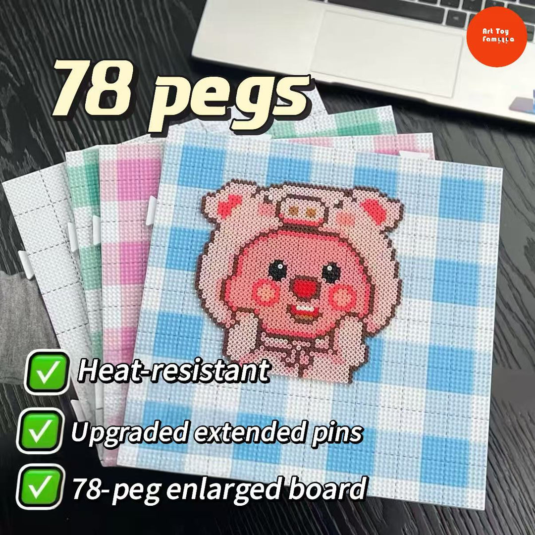 78-peg vertical fuse bead board with 2.6mm beads