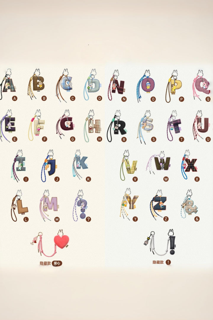 The Monsters Labubu Pin For Love Series Letter Pendant - 心底密码系列字母挂件