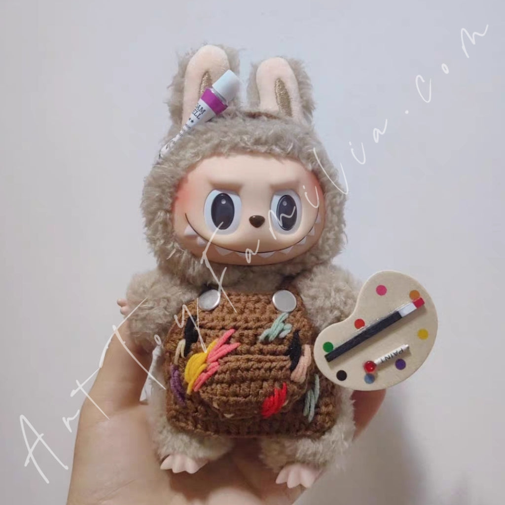 Doll Cloth Painter Dabble & Knit Bib - 076