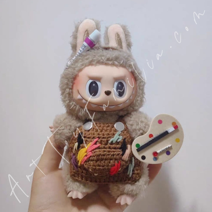 Doll Cloth Painter Dabble & Knit Bib - 076