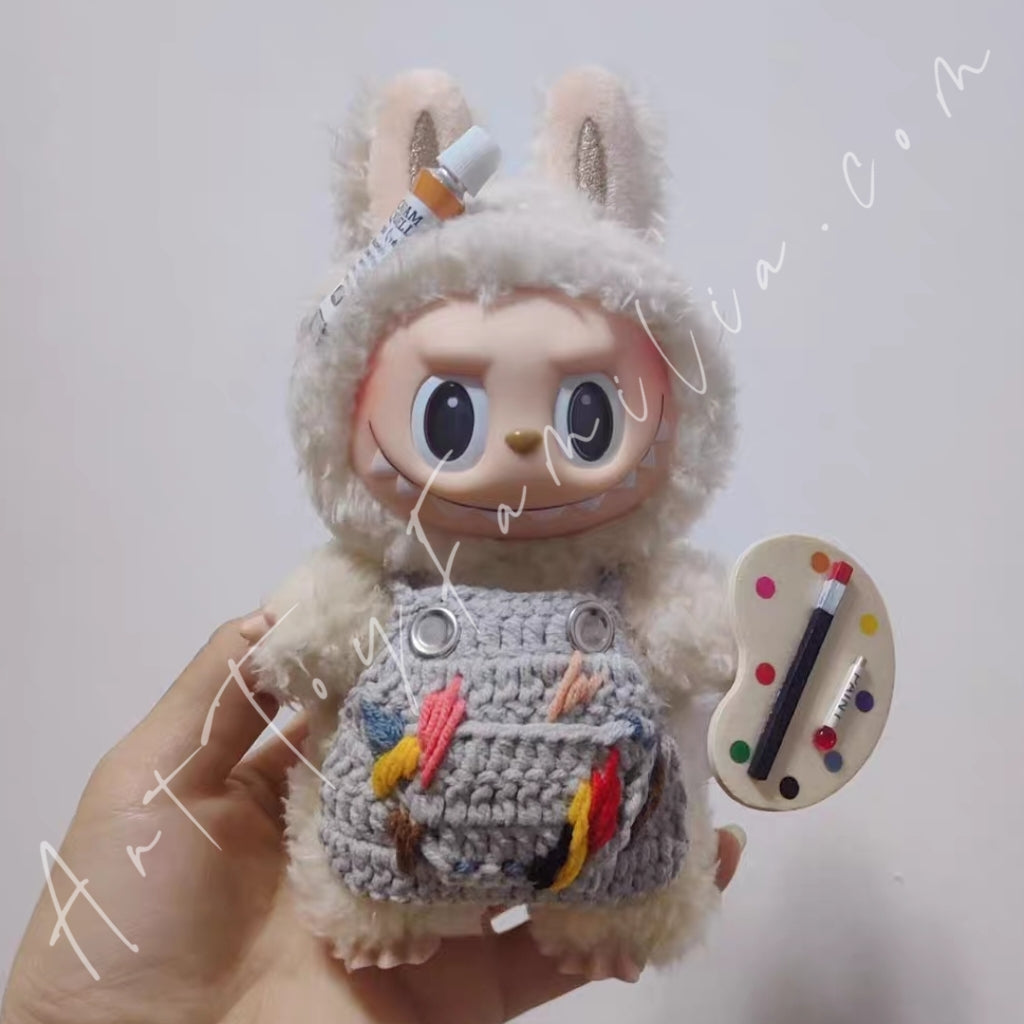 Doll Cloth Painter Dabble & Knit Bib - 076