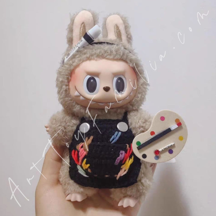 Doll Cloth Painter Dabble & Knit Bib - 076