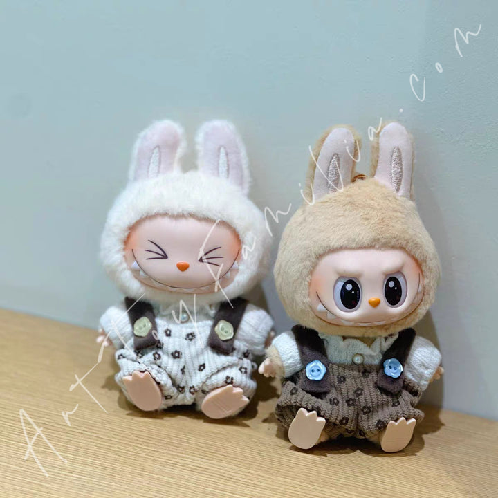 Doll Cloth Pastoral Floral Overalls - 002