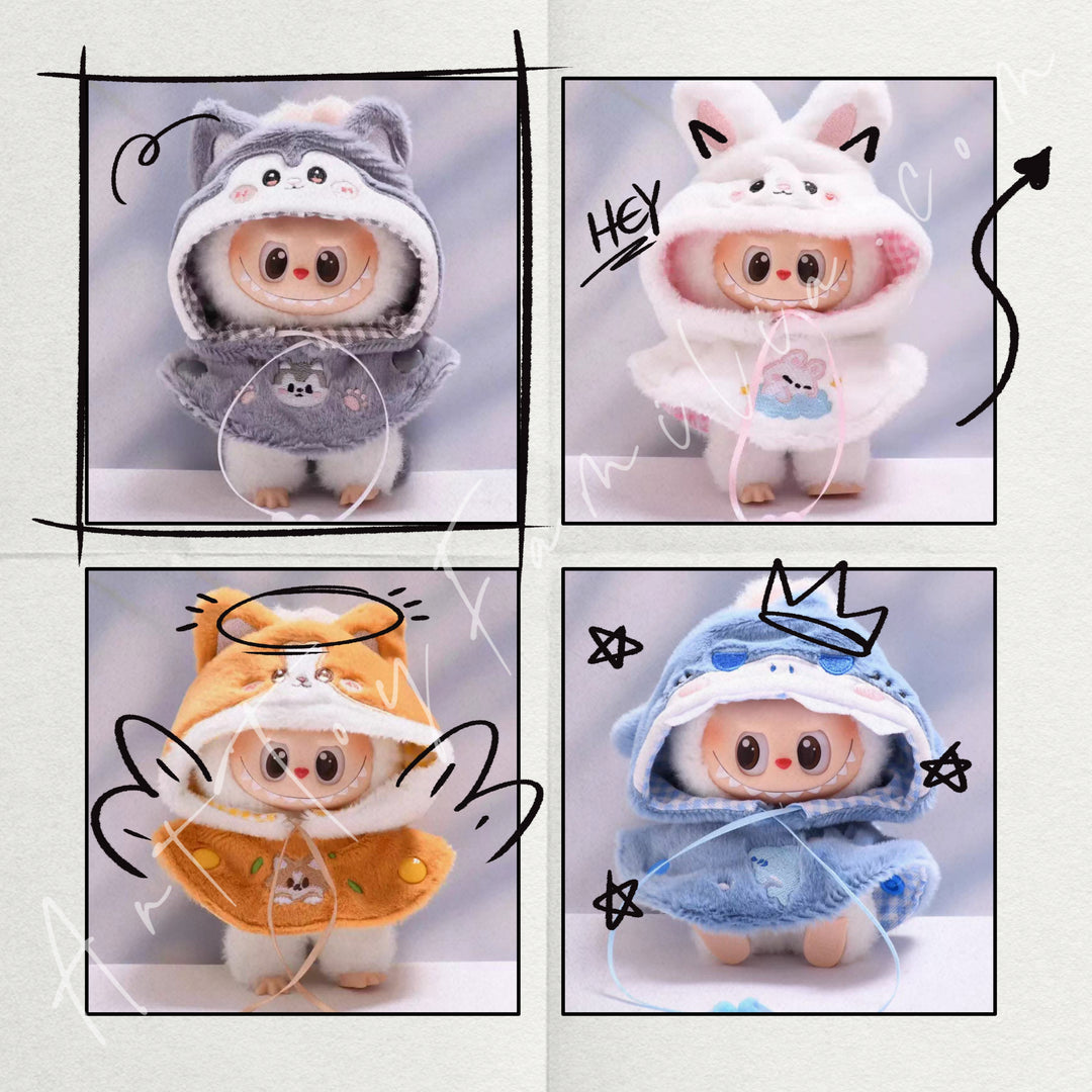 Doll Cloth Sunny Zoo Hooded Puffcape - 015