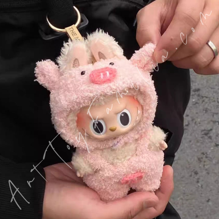 Doll Cloth Pink Piggy Overalls Set - 043