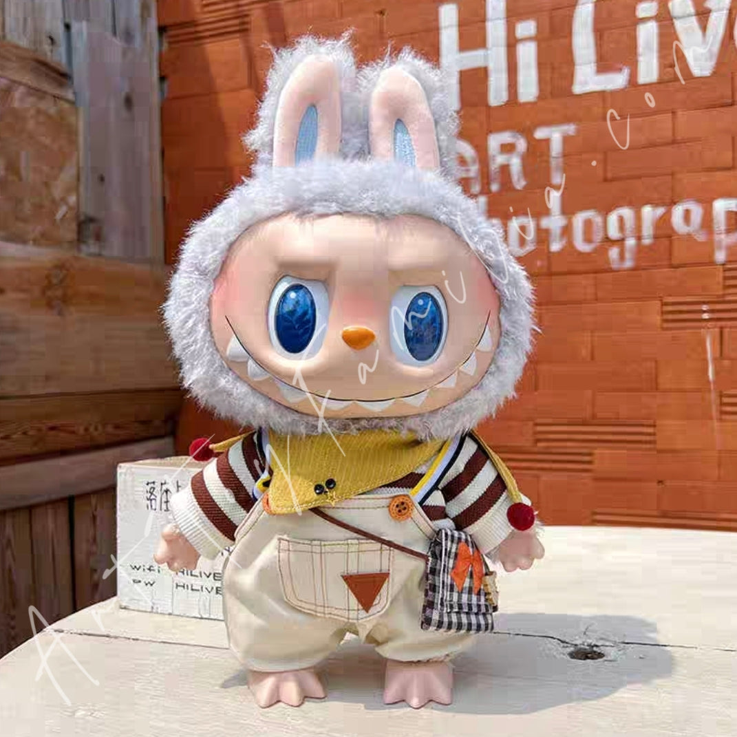 Doll Cloth Sunny Day Overalls Set - 039