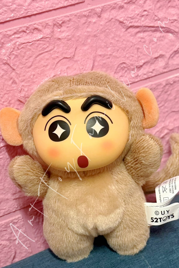 52Toys Crayon Shinchan Big Tails Series Vinyl Plush Pendant Funny Monkey