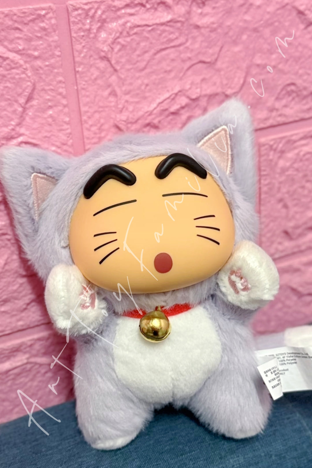 52Toys Crayon Shinchan Big Tails Series Vinyl Plush Pendant Sleepy Cat