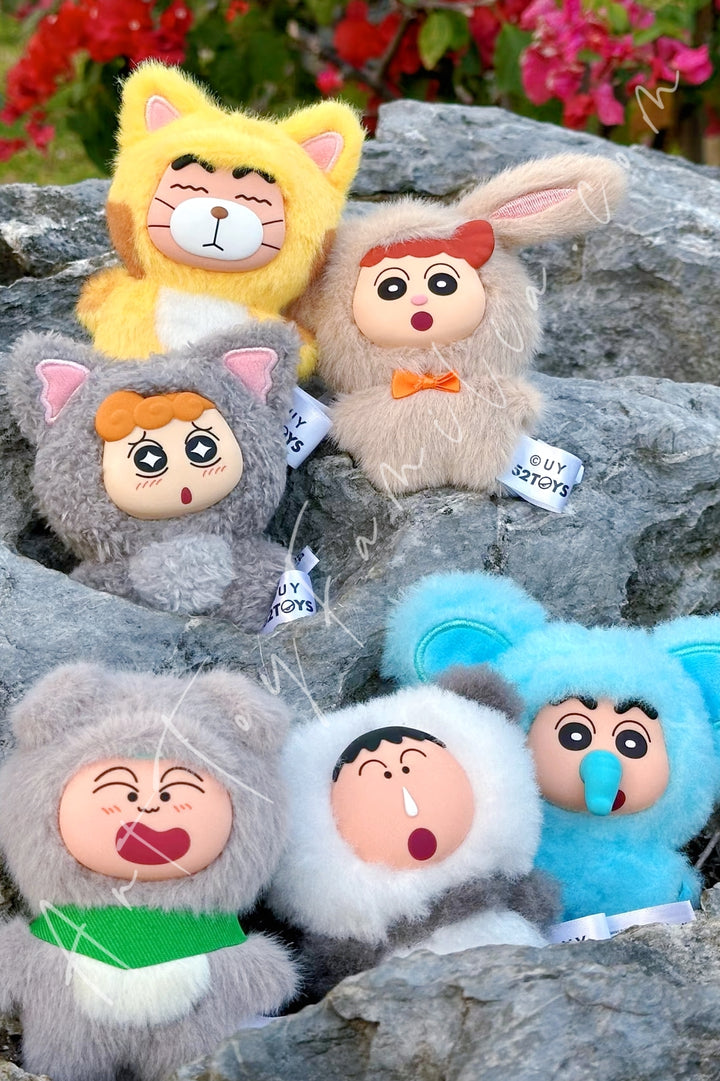 52Toys Crayon Shinchan Kasukabe Party Series Plush Charm 6 confirmed figures