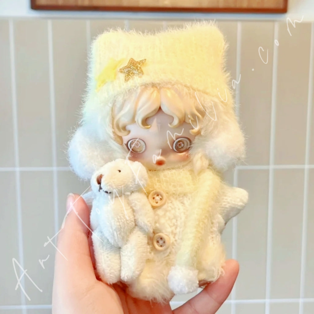 Skullpanda Cloth Fluffy Bear Sweater Set Yellow