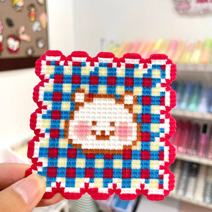 Diamond Grid Texture Ironing Cloth for Perler Beads – Heat-Resistant, Easy Peel, Non-Reusable
