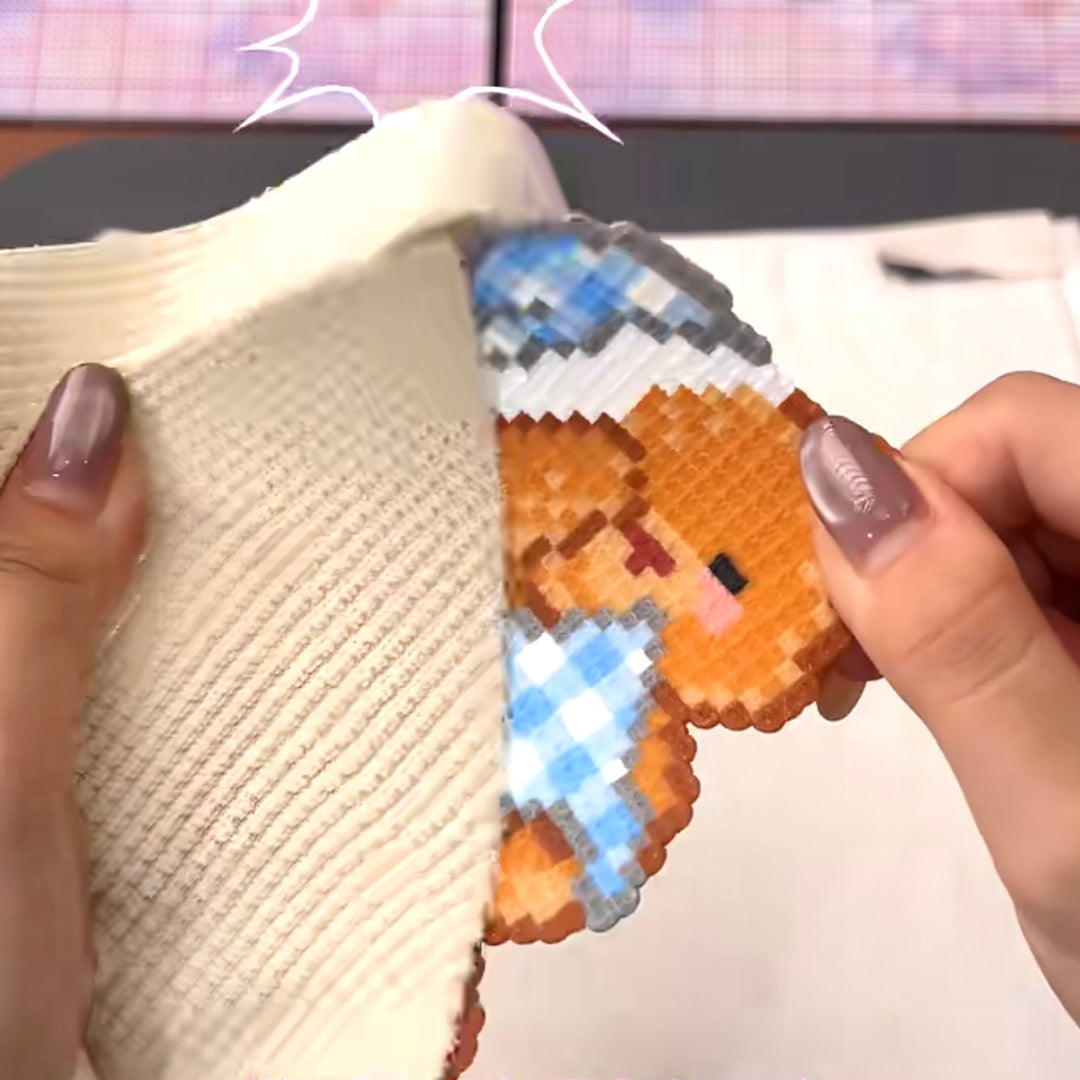 Diamond Grid Texture Ironing Cloth for Perler Beads – Heat-Resistant, Easy Peel, Non-Reusable