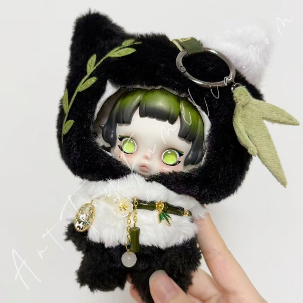 Art Toy Familia - Doll Cloth Bamboo Furry Kitty Cloak For Skullpanda - 164 Cloth Only No Doll