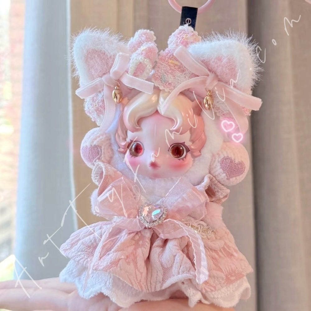 Art Toy Familia - Doll Cloth Pink Meow Fairy Set For Skullpanda - 162 Cloth Only No Doll