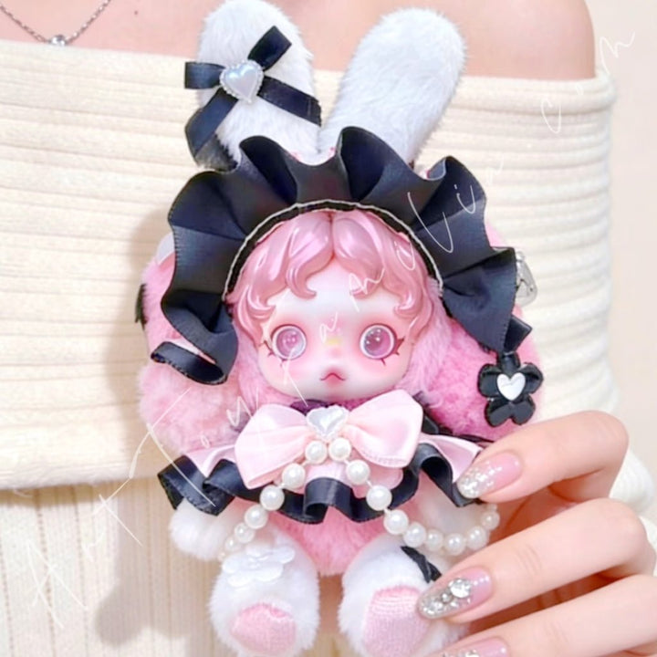 Art Toy Familia - Doll Cloth Sweet Noir Bunny Set For Skullpanda - 157 Cloth Only No Doll