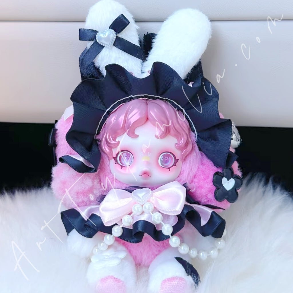 Art Toy Familia - Doll Cloth Sweet Noir Bunny Set For Skullpanda - 157 Cloth Only No Doll