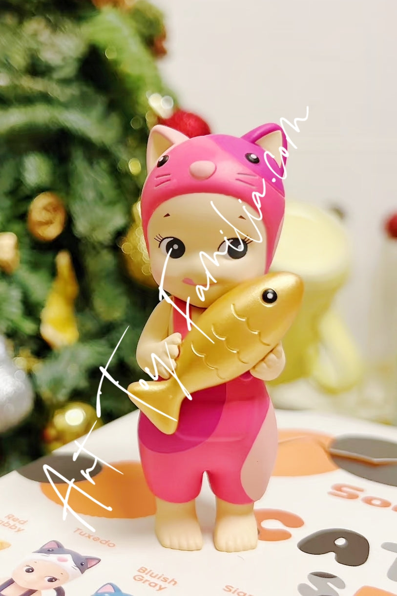 Dreams Sonny Angel Cat Life Series Happy Pink(Secret)