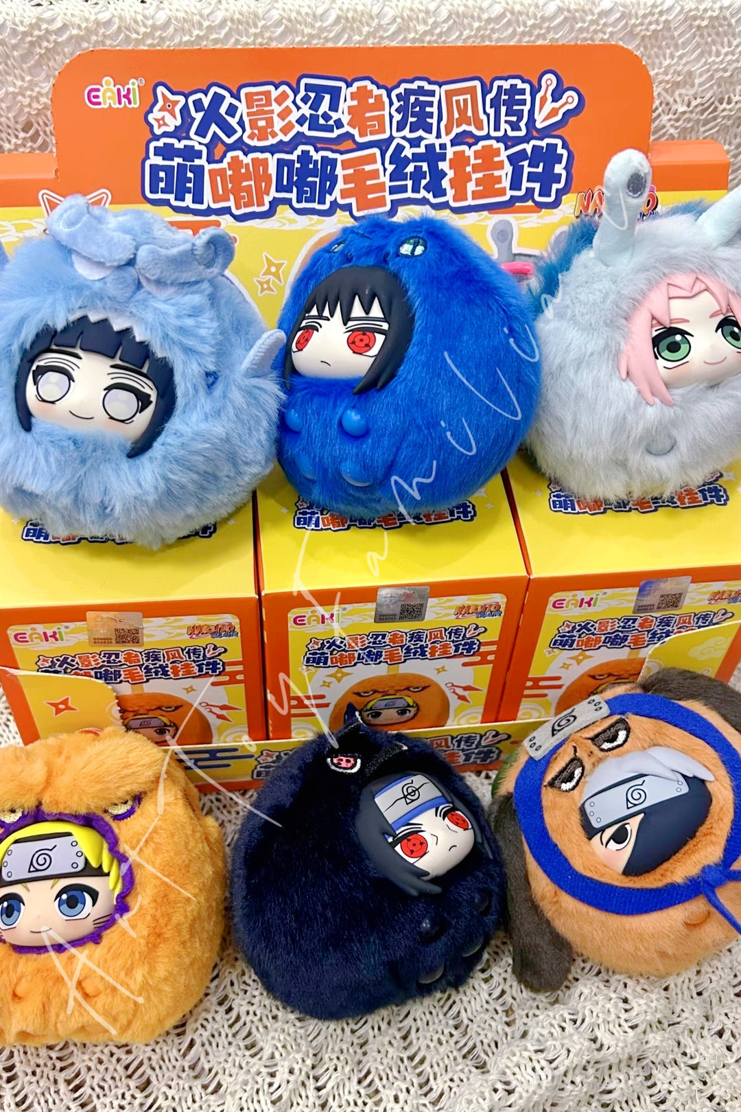 Eaki Naruto Shippuden Fluffy Series Plush Pendant 6 Confirmed Figures