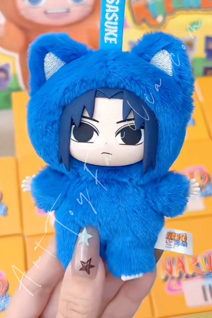 Eaki Naruto Shippuden Kitten Land Series Plush Doll Blind Box Sasuke