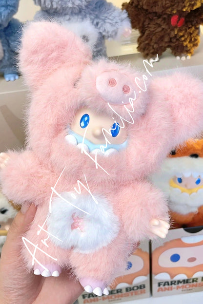 Farmer Bob Ani-Monster Series Vinyl Plush Pendant Piggy-Monster Bob
