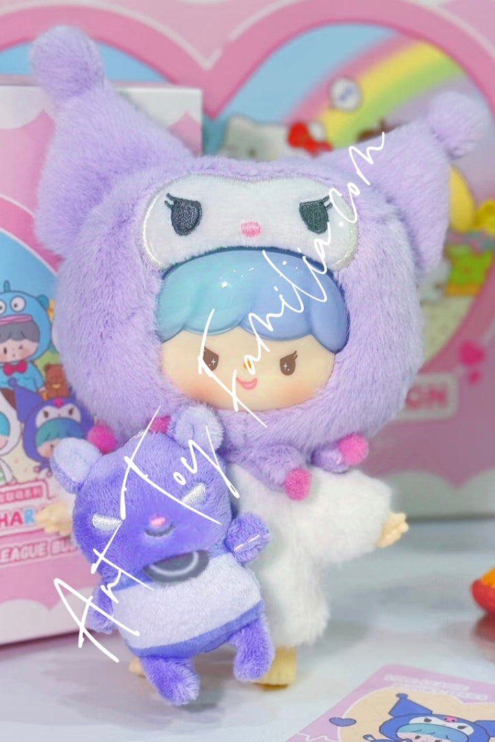 Finding Unicorn zZoton × Sanrio Love-League Buddies Series Vinyl Plush Keychain KUROMI