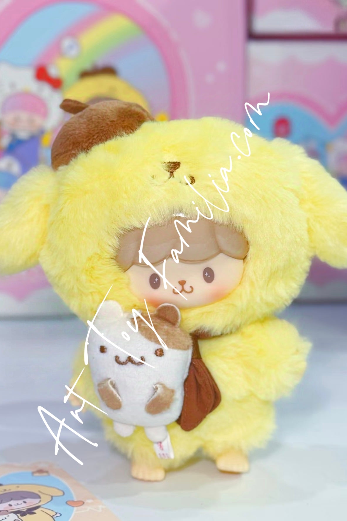 Finding Unicorn zZoton × Sanrio Love-League Buddies Series Vinyl Plush Keychain Pompompurin