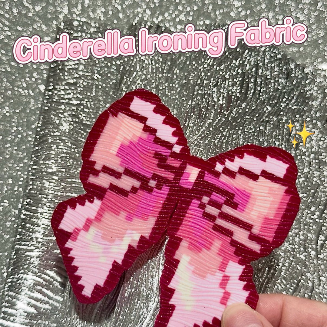 Art Toy Familia - Cinderella Ironing Fabric for Perler Beads – Fine Sparkle, Velvet Touch, Striped Wavy Diamond Pattern - B003 Small (3 sheets, 1 each style)