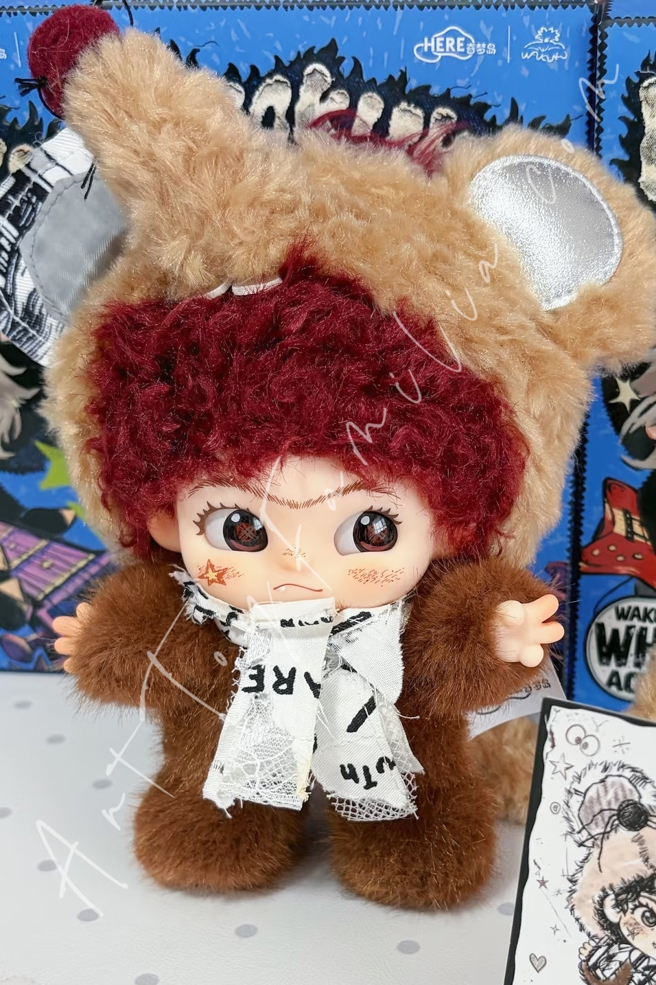 Here Wakuku Whimsy Activated Series Plush Pendant Blind Box Curious